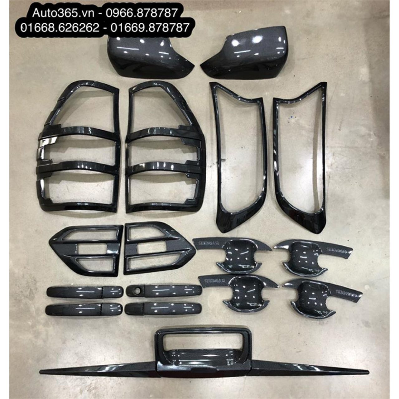 TRỌN BỘ ỐP TRANG TRÍ CARBON CHO FORD RANGER - Hình 1